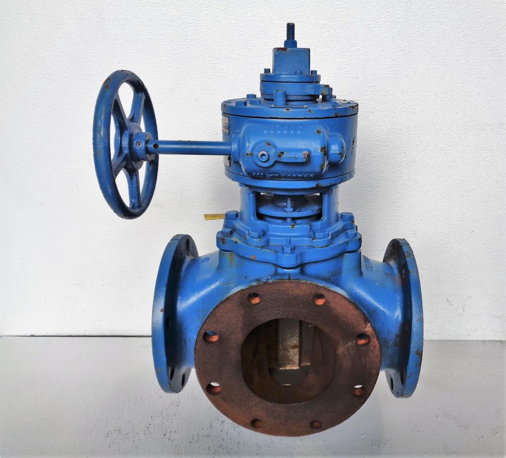 DeZurik 6" PFW Style 4Way Plug Valve, Cast Iron 9637083R003
